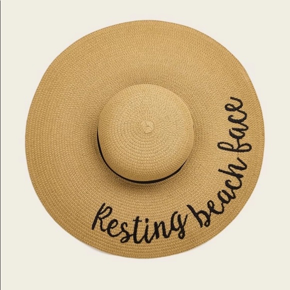 NEW! Resting Beach Face Sun Hat - Picture 2 of 3